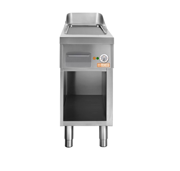 LOCHER 227431 Elektro-Bratplatte 400 - Bratfläche Stahl, glatt