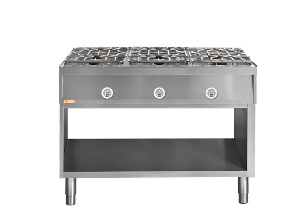 LOCHER 290003 Gasherd, 6 Kochstellen