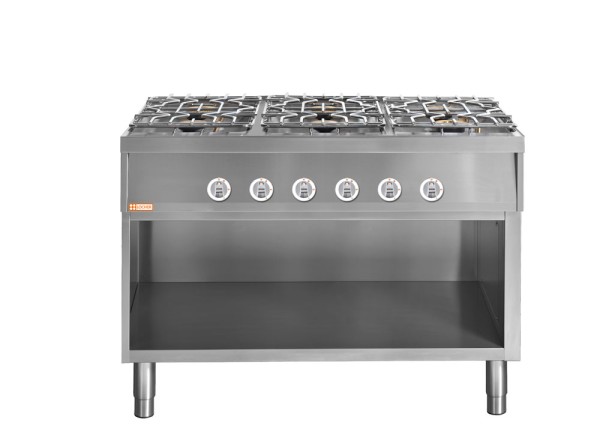 LOCHER 227005 Gasherd, 6 Kochstellen