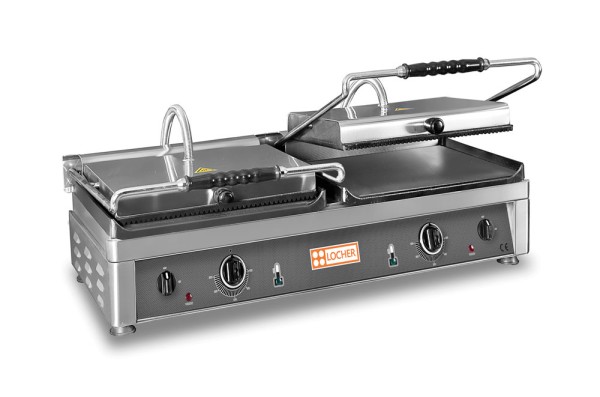 PROFIKOCHER 112713 Elektro-Doppelkontaktgrill EKG82OR - oben gerillt und unten glatt