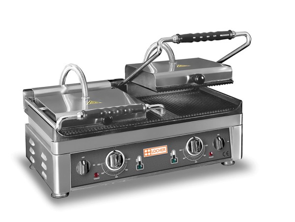 PROFIKOCHER 112719 Elektro-Doppelkontaktgrill EKG56R - mit extra großen Grillflächen, oben und unt