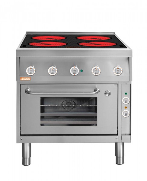 LOCHER 4er Cerankochfeld 216308 mit Multifunktionsbackofen by BERNER Kochsystme