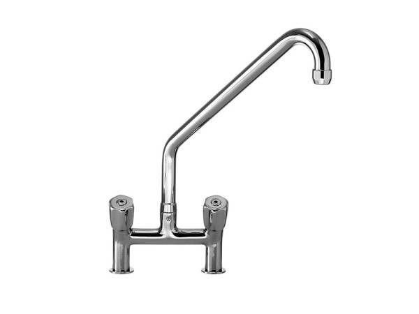 PROFIKOCHER 128003 Zweiloch-Zweigriff-Standarmatur m. Auslauf Ø25 mm