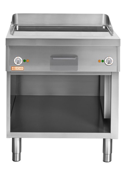 LOCHER 227402 Elektro-Bratplatte 800 - Bratfläche hartverchromt, glatt