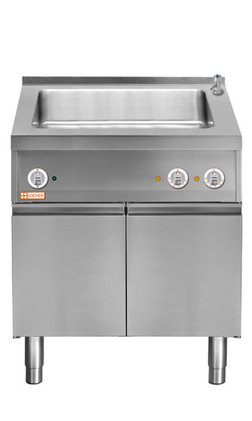 LOCHER 227641 Elektro-Wasserbad GN 2/1 - mit Teller-Wärmeschrank und Festanschluss