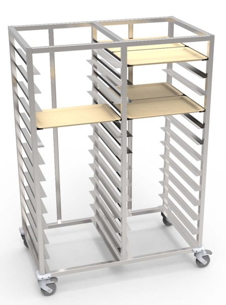 PROFIKOCHER 162101 Regalwagen für GN-Tabletts, 2-geteilt