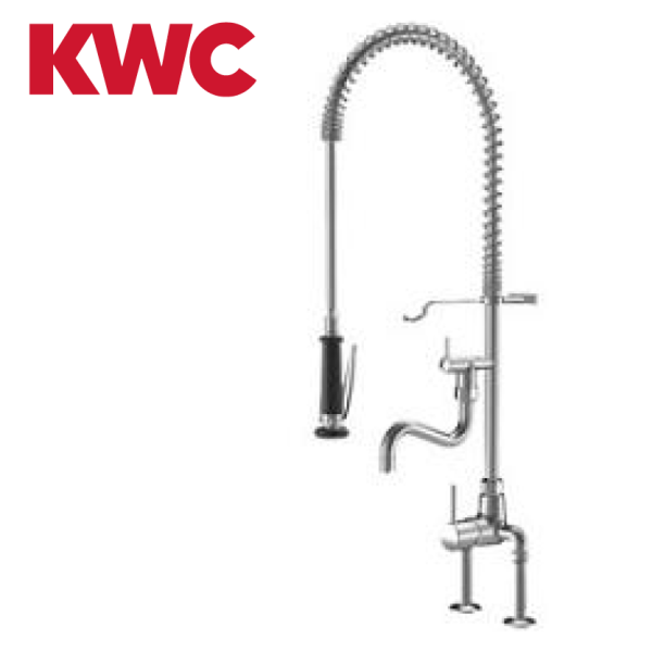 KWC 24.503.116.000 Gastro Geschirrbrause mit Schwenkauslauf Doppelrohr nieder