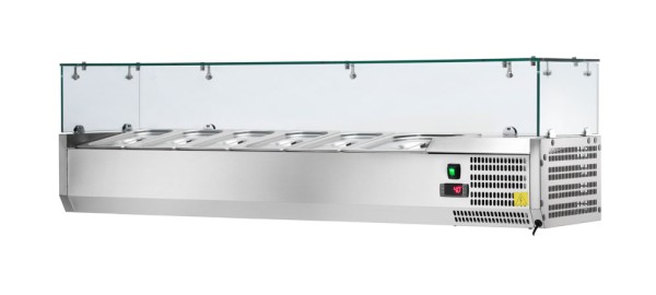 PROFIKOCHER 522832 Kühlaufsatzvitrine 5x GN1/3 + 1 x GN 1/2