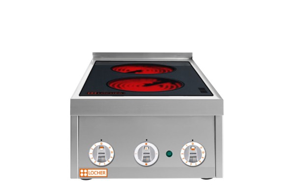 LOCHER 237300 Elektroherd, 2 Kochstellen á 3 kW, - Strahlheizkörper