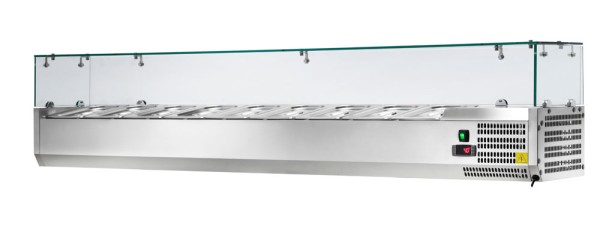 PROFIKOCHER 522834 Kühlaufsatzvitrine 9x GN1/3