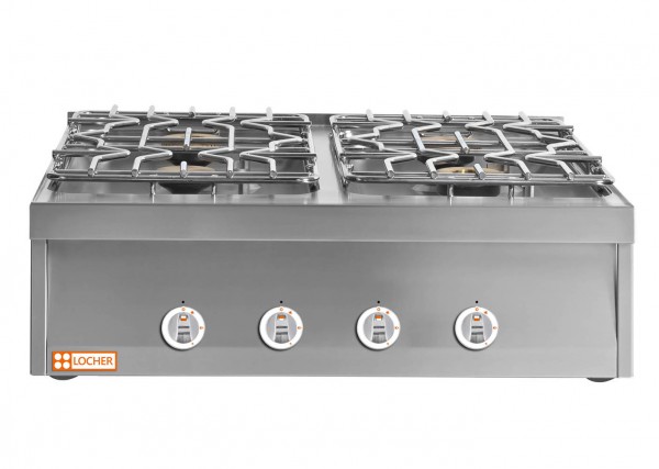 LOCHER Gasherd, 4 Kochstellen 18 kW 216002 by BERNER Kochysteme