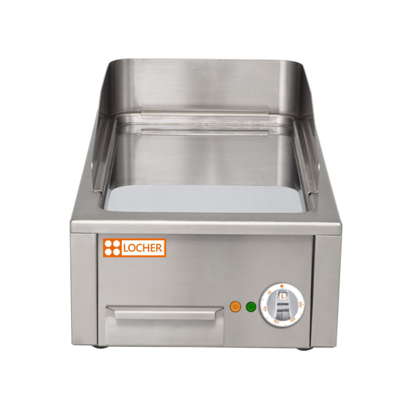 LOCHER Elektro-Bratplatte 400 hartverchromt, glatt
