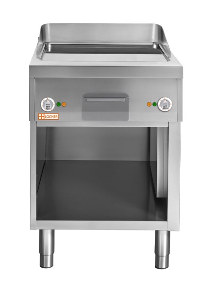 LOCHER 228401 Elektro-Bratplatte 600 - Bratfläche hartverchromt, glatt