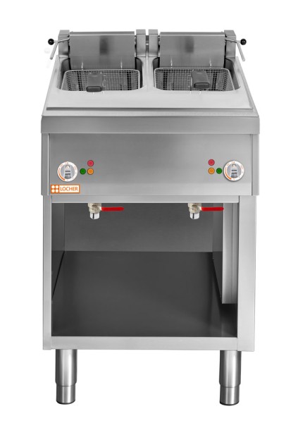 LOCHER 290511 Elektro-Fritteuse mit 2 Becken, 2 x 15 Liter